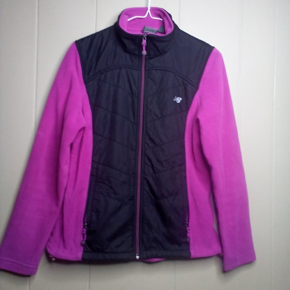 New Balance Jacket S Full Zip Pink/Purple Black